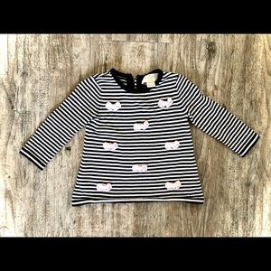 Kate Spade girls long sleeve top. Size 12mo